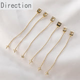 14K Small Bead Chain Tassel Pearl Earring Pendant Diy Material Accessories