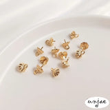 14K 18K Half Hole Pearl Pendant Cap Flower DIY Accessories Materials