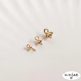 14K 18K Half Hole Pearl Pendant Cap Flower DIY Accessories Materials