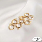 14K Bag Lace Ring with Open Ring Pendant DIY Accessories
