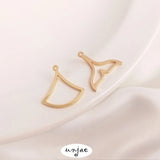 14K Mermaid Whale Tail Pendant DIY Jewelry Pendant
