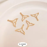 14K Mermaid Whale Tail Pendant DIY Jewelry Pendant