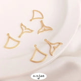 14K Mermaid Whale Tail Pendant DIY Jewelry Pendant