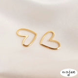 14K Bag Hollowed Out Curved Love Peach Heart DIY Accessory Earrings Pendant