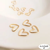 14K Bag Hollowed Out Curved Love Peach Heart DIY Accessory Earrings Pendant