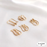 14K Ear Hook with Bead Support Ear Needle for Tassel Earrings DIY