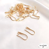 14K Ear Hook with Bead Support Ear Needle for Tassel Earrings DIY
