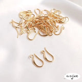 14K Ear Hook with Bead Support Ear Needle for Tassel Earrings DIY