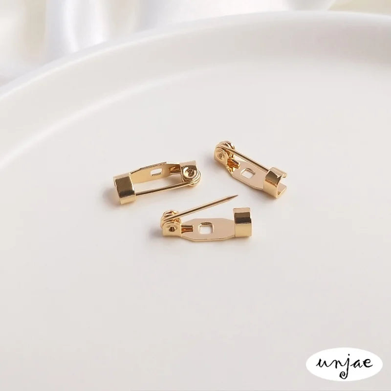 14K Clad DIY Accessories Safety Rotary Pin Brooch Bottom Bracket
