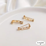 14K Clad DIY Accessories Safety Rotary Pin Brooch Bottom Bracket