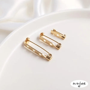 14K Clad DIY Accessories Safety Rotary Pin Brooch Bottom Bracket