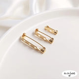 14K Clad DIY Accessories Safety Rotary Pin Brooch Bottom Bracket