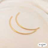 14K Copper Tube Plated Elbow 60mm Half Circle Bracelet DIY Jewelry Materials