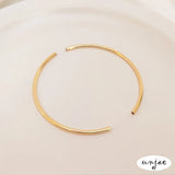 14K Copper Tube Plated Elbow 60mm Half Circle Bracelet DIY Jewelry Materials