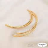 14K Copper Tube Plated Elbow 60mm Half Circle Bracelet DIY Jewelry Materials