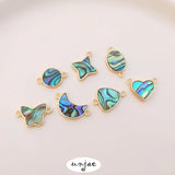 14K Abalone Shell Star Moon Butterfly Pendant DIY Necklace Headdress