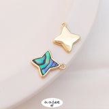 14K Abalone Shell Star Moon Butterfly Pendant DIY Necklace Headdress