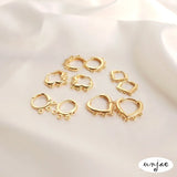 14K Heart Round Earrings DIY Hooks Rings Tassel Jewelry