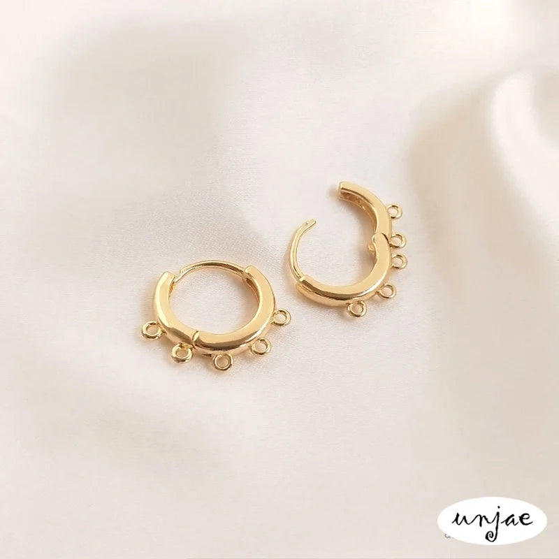 14K Heart Round Earrings DIY Hooks Rings Tassel Jewelry