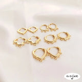 14K Heart Round Earrings DIY Hooks Rings Tassel Jewelry