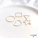 14K Geometric Earring Pendant Accessory for DIY Projects