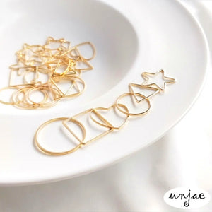14K Geometric Earring Pendant Accessory for DIY Projects