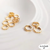 14K Hexagon Bead Ring DIY Beading Materials