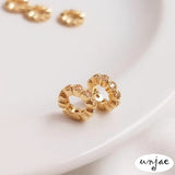 14K Real Zircon Diamond Ring Beads DIY Earrings Necklace Pendant