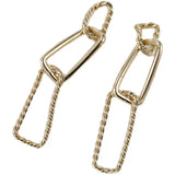14k Copper-clad Wild Rectangular Twist Chain DIY Jewelry Materials