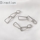 14k Copper-clad Wild Rectangular Twist Chain DIY Jewelry Materials