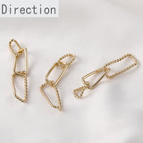 14k Copper-clad Wild Rectangular Twist Chain DIY Jewelry Materials
