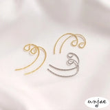 14k Light Copper-Clad 18K French Ear Hook Floral Earring DIY Jewelry Accessory