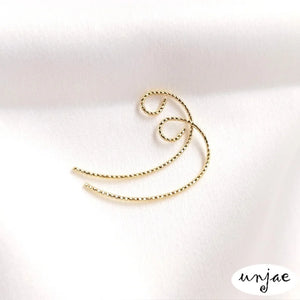 14k Light Copper-Clad 18K French Ear Hook Floral Earring DIY Jewelry Accessory