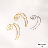 14k Light Copper-Clad 18K French Ear Hook Floral Earring DIY Jewelry Accessory