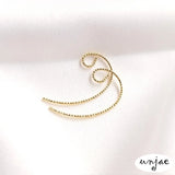 14k Light Copper-Clad 18K French Ear Hook Floral Earring DIY Jewelry Accessory