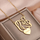 18K Nameplate Necklace For Women Mothers Tiny Name Necklace Charm Jewelry