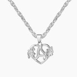 Heart Initial Letter Necklace Personalized 18K Necklace A-Z Alphabet Pendant