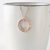 Personalised Stainless Steel Round Pendant Necklace