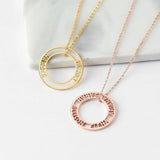 Personalised Stainless Steel Round Pendant Necklace