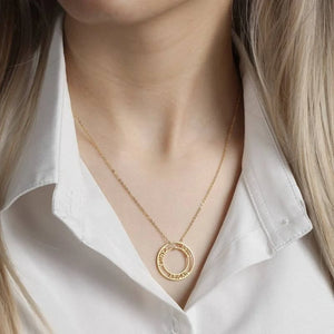 Personalised Stainless Steel Round Pendant Necklace