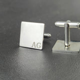 2 Letter Cufflinks Stainless Steel Logo Cuff Links