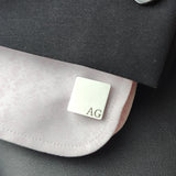2 Letter Cufflinks Stainless Steel Logo Cuff Links