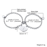Couples Magnetic Heart Puzzle Bracelet Set, Stainless Steel Charm Jewelry