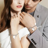 Couples Magnetic Heart Puzzle Bracelet Set, Stainless Steel Charm Jewelry