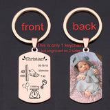 Personalized Baby Name Dog Tag Keychain