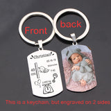 Personalized Baby Name Dog Tag Keychain