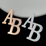 Personalized Stainless Steel Initials Brooch
