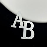 Personalized Stainless Steel Initials Brooch