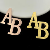 Personalized Stainless Steel Initials Brooch