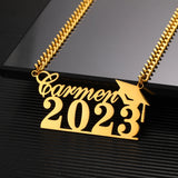 Custom Grad Cap Name Necklace - Classmate Jewelry